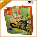 Recyclable colorful laminated woven PP shopping bag